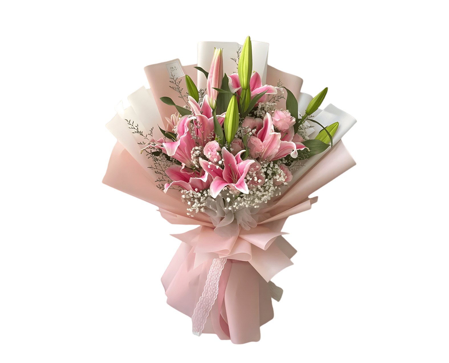 Hand Bouquet Anniversary Lily & Mawar