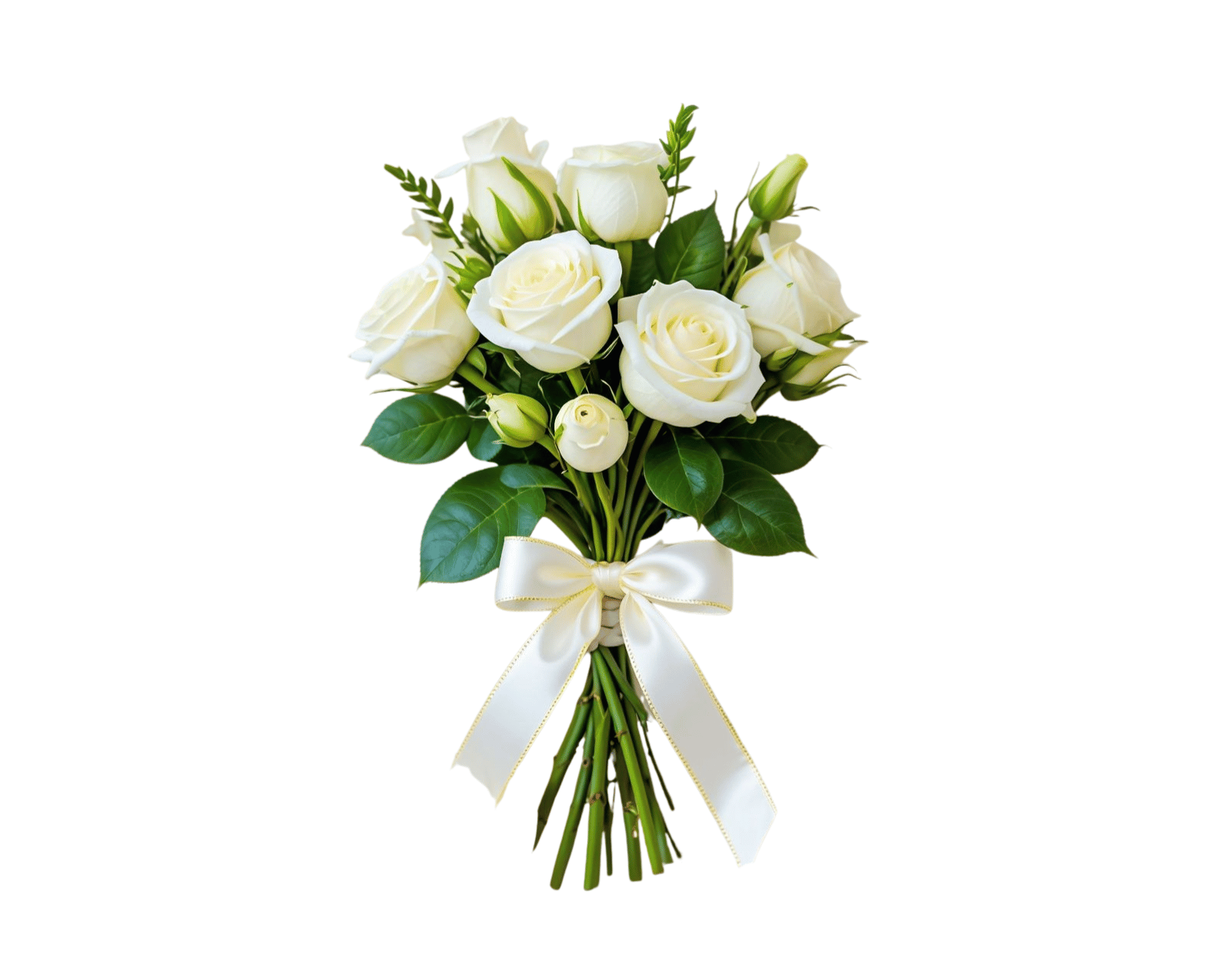 Hand Bouquet Wedding Mawar Putih