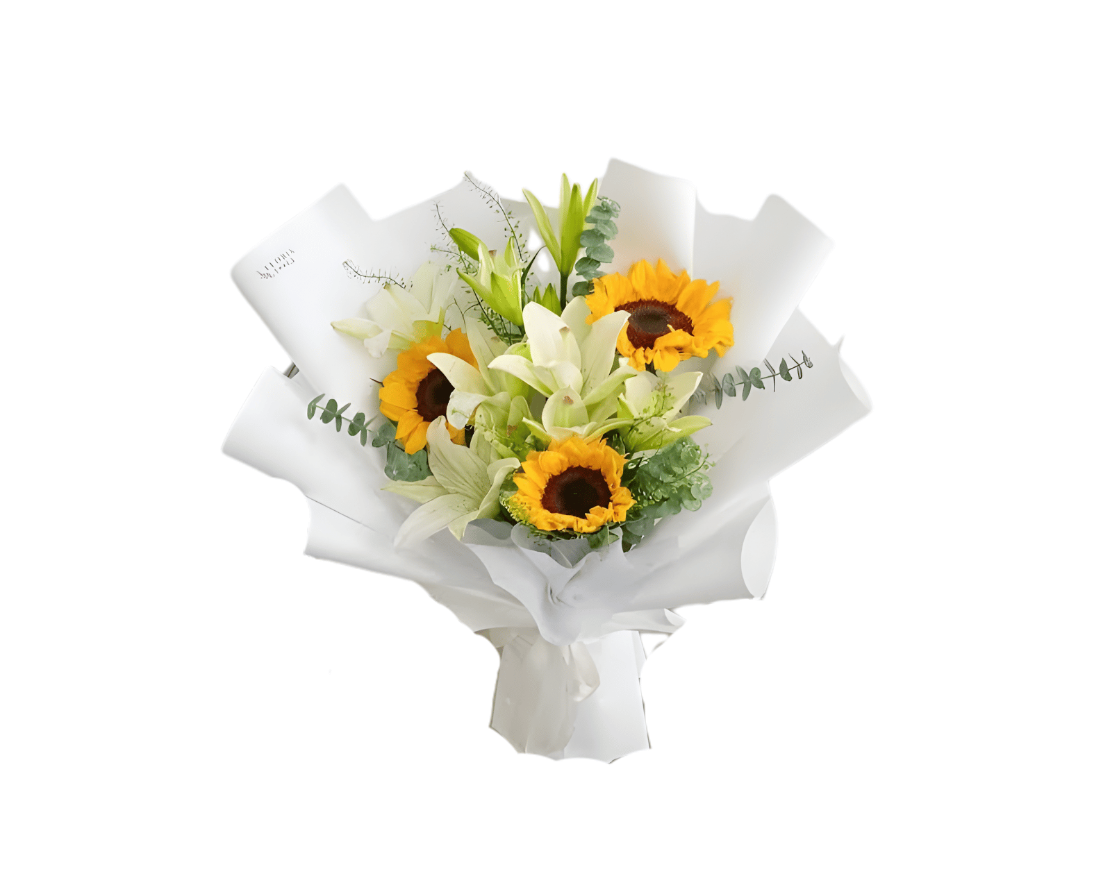 Hand Bouquet Sunflower & Lily
