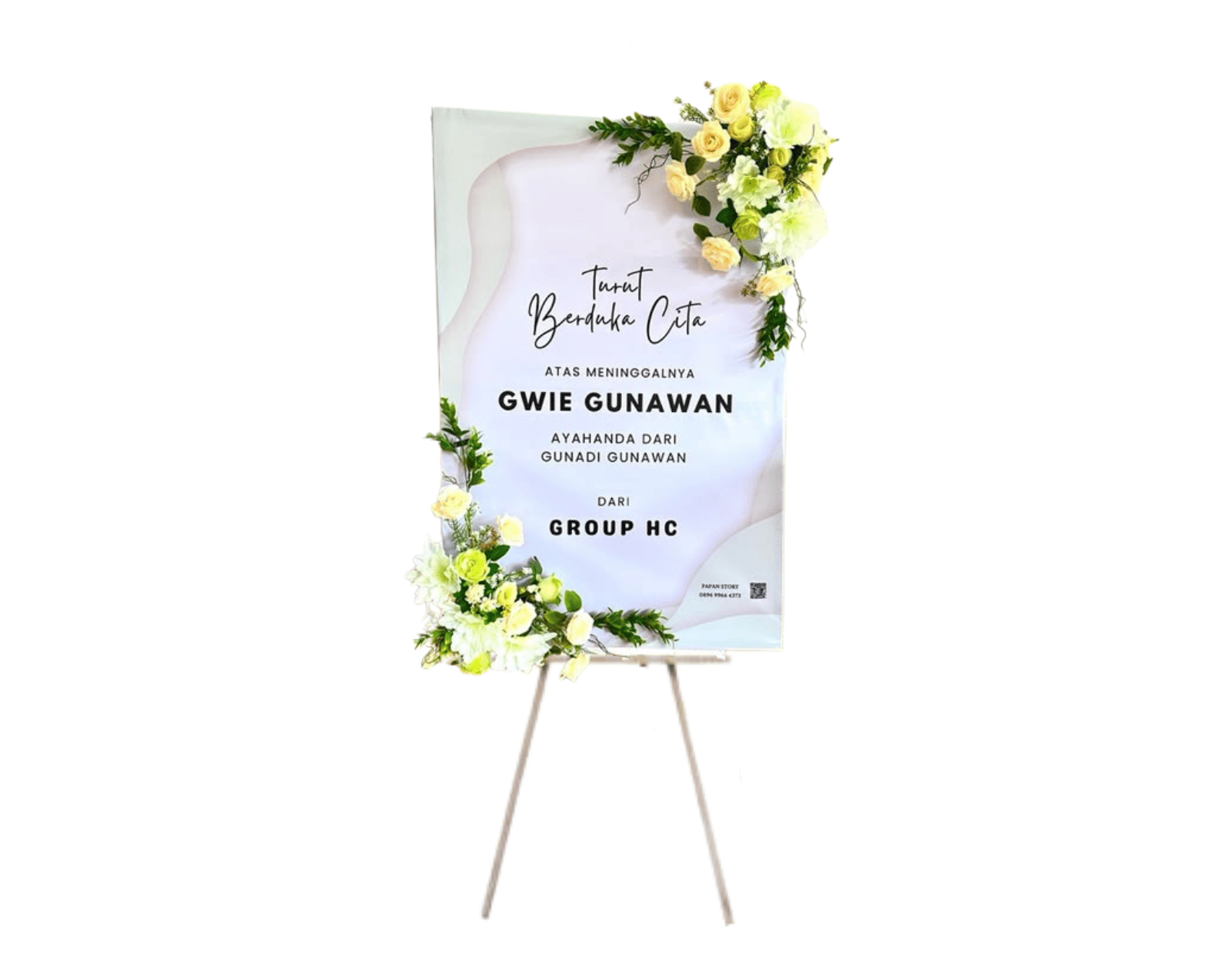 Papan Bunga Kertas Duka Cita