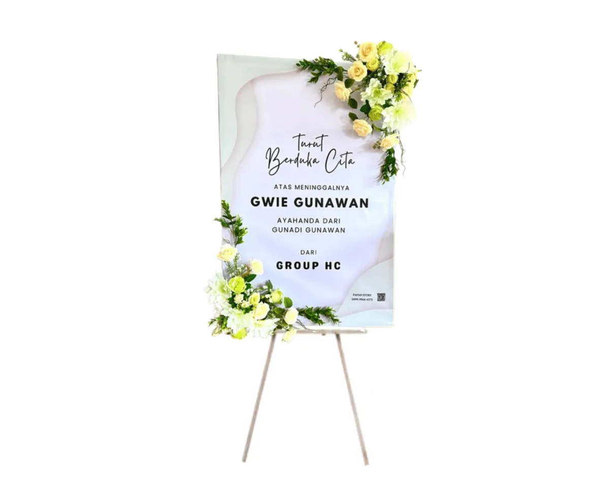 Papan Bunga Kertas Duka Cita