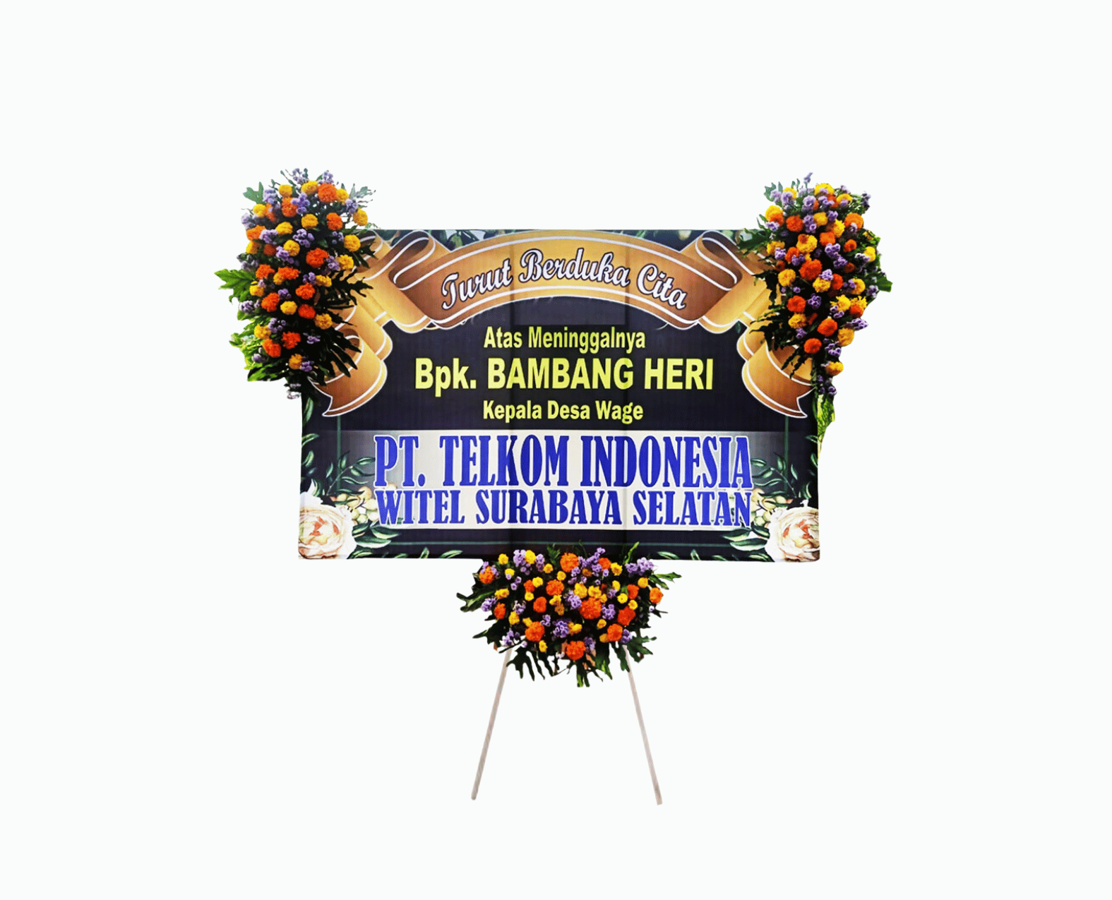 Papan Bunga Printing Duka Cita