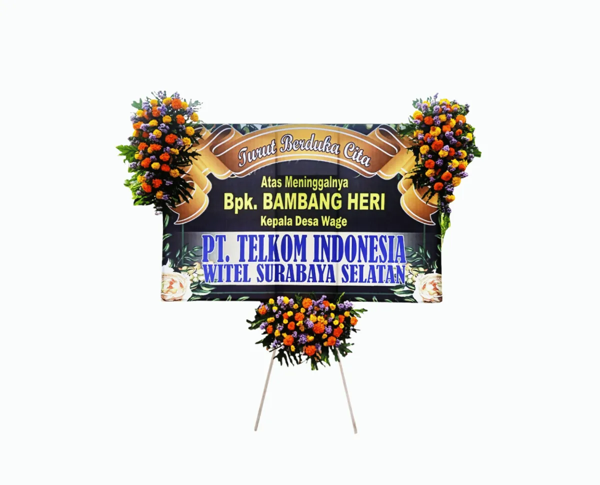 Papan Bunga Printing Duka Cita